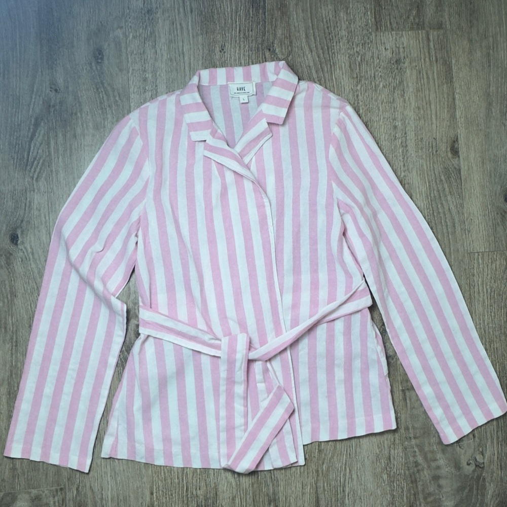 Have Pink and White Striped Blazer